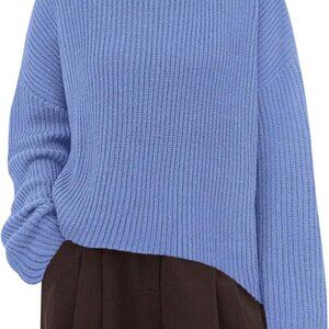 Womens Fall Sweaters 2025 Casual Chunky Crewneck Long Sleeve Ribbed Knit Oversiz